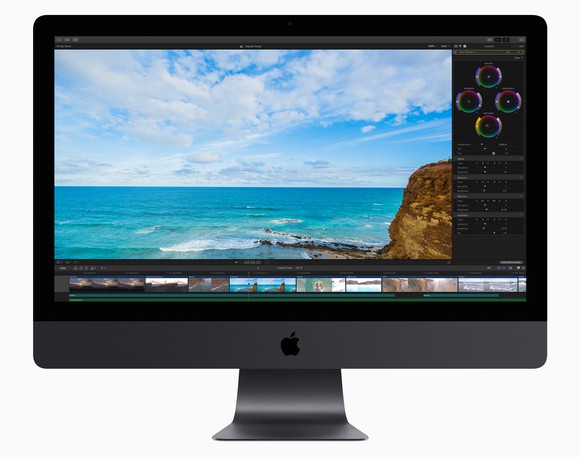 Apple's iMac Pro running Final Cut Pro.