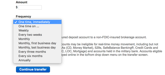 Merrill Edge Transfer options through their internet platform.