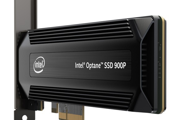 An Intel Optane solid state drive.
