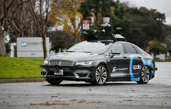 Baidu's Apollo self-driving car.