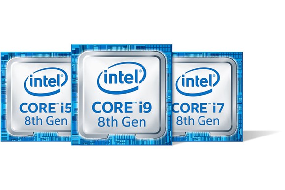 Three Intel Core processor badges in a row.