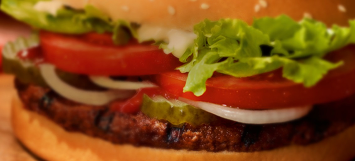 Close-up of a Burger King Whopper Sandwich