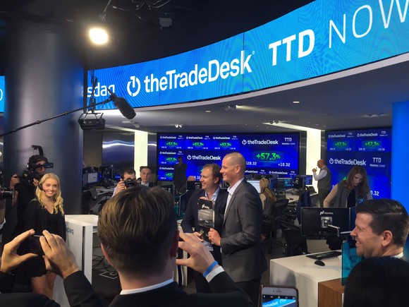 The Trade Desk on its first day of trading.