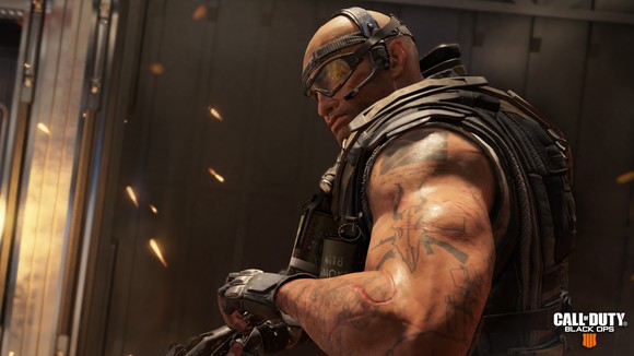 A scene from Call of Duty: Black Ops 4 featuring Ajax avatar.