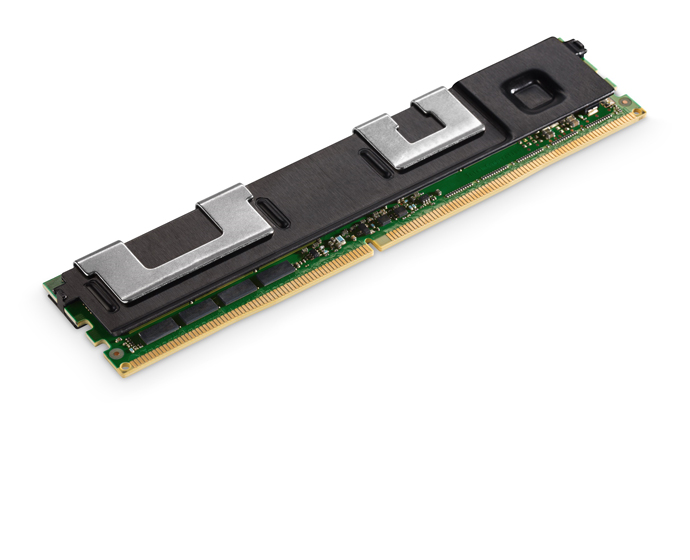 An Intel Optane DC Persistent Memory module.