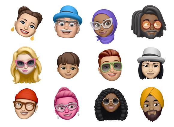 Different personalized Memoji