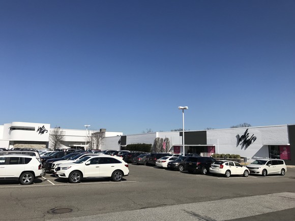 The exterior and parking lot of a Lord & Taylor store