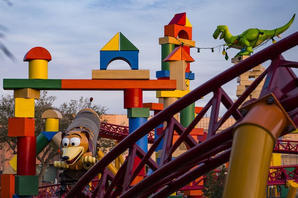 Slinky Dog Dash testing at Disney's Hollywood Studios.