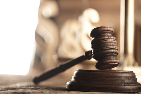 A wooden gavel