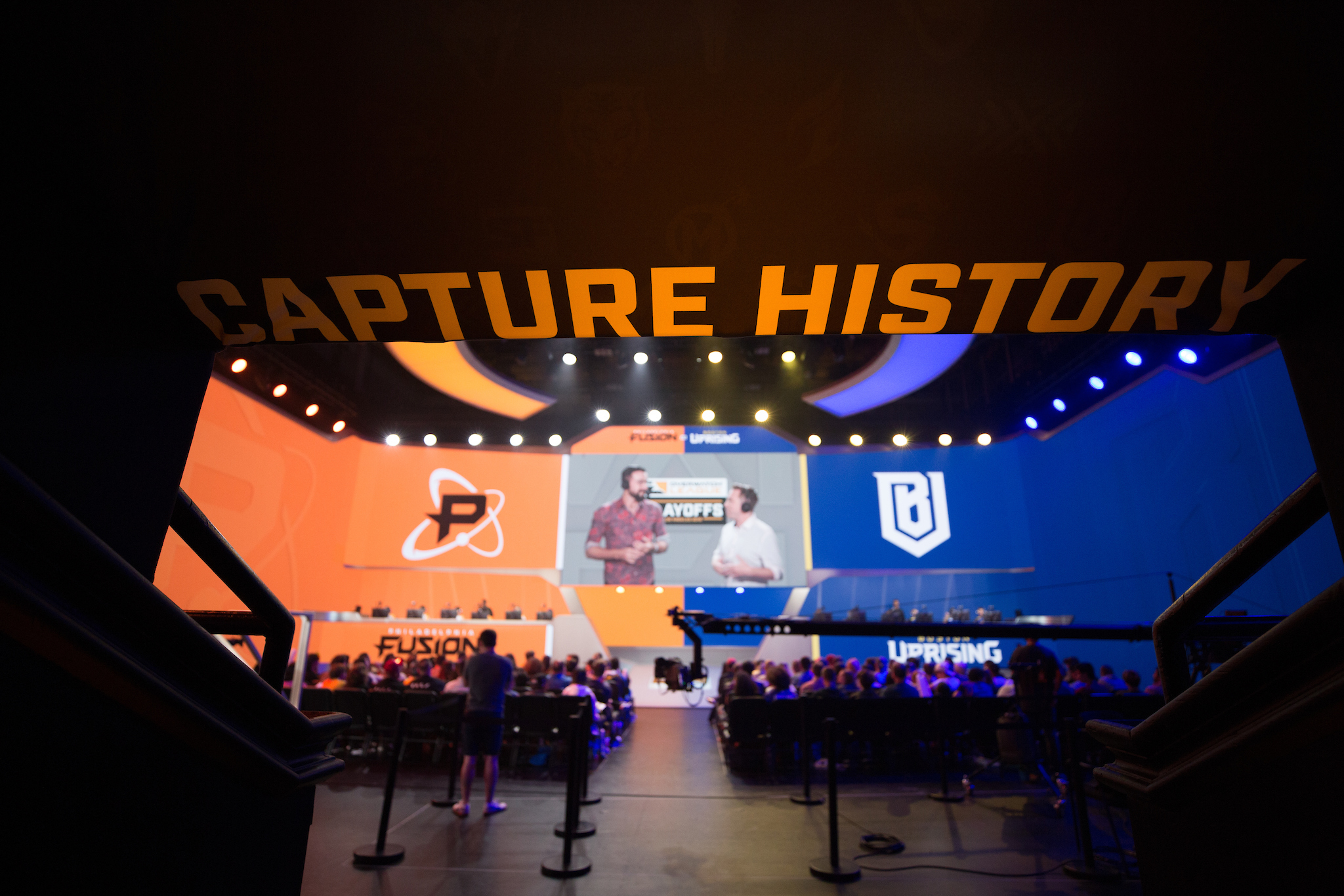 Audience watching an Overwatch League event.