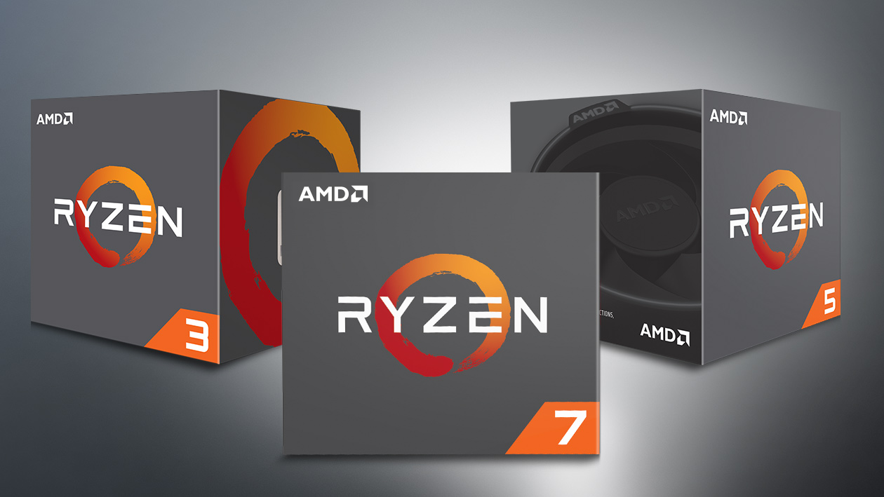 Boxed AMD Ryzen chips.