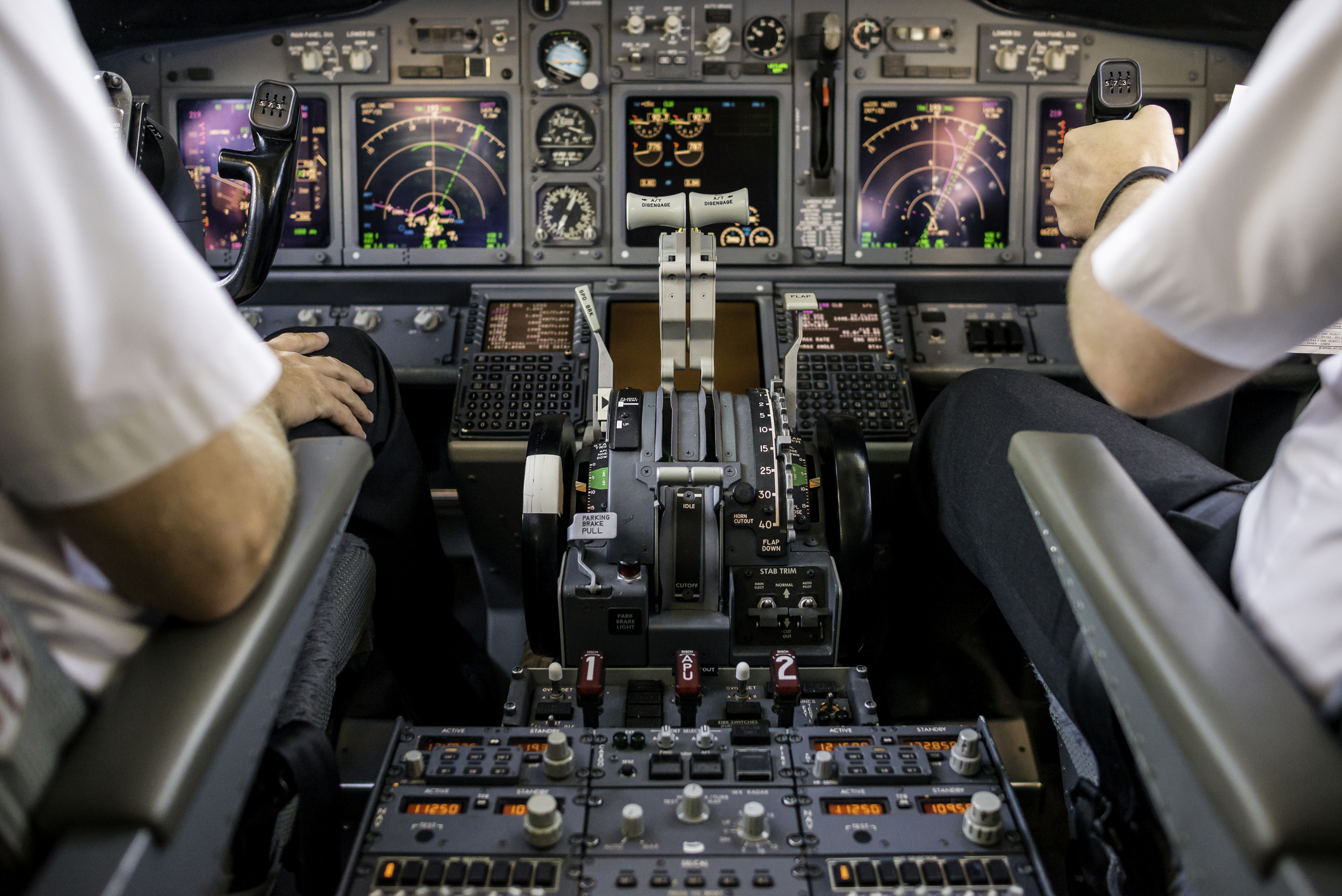 A Boeing 737 Cockpit.