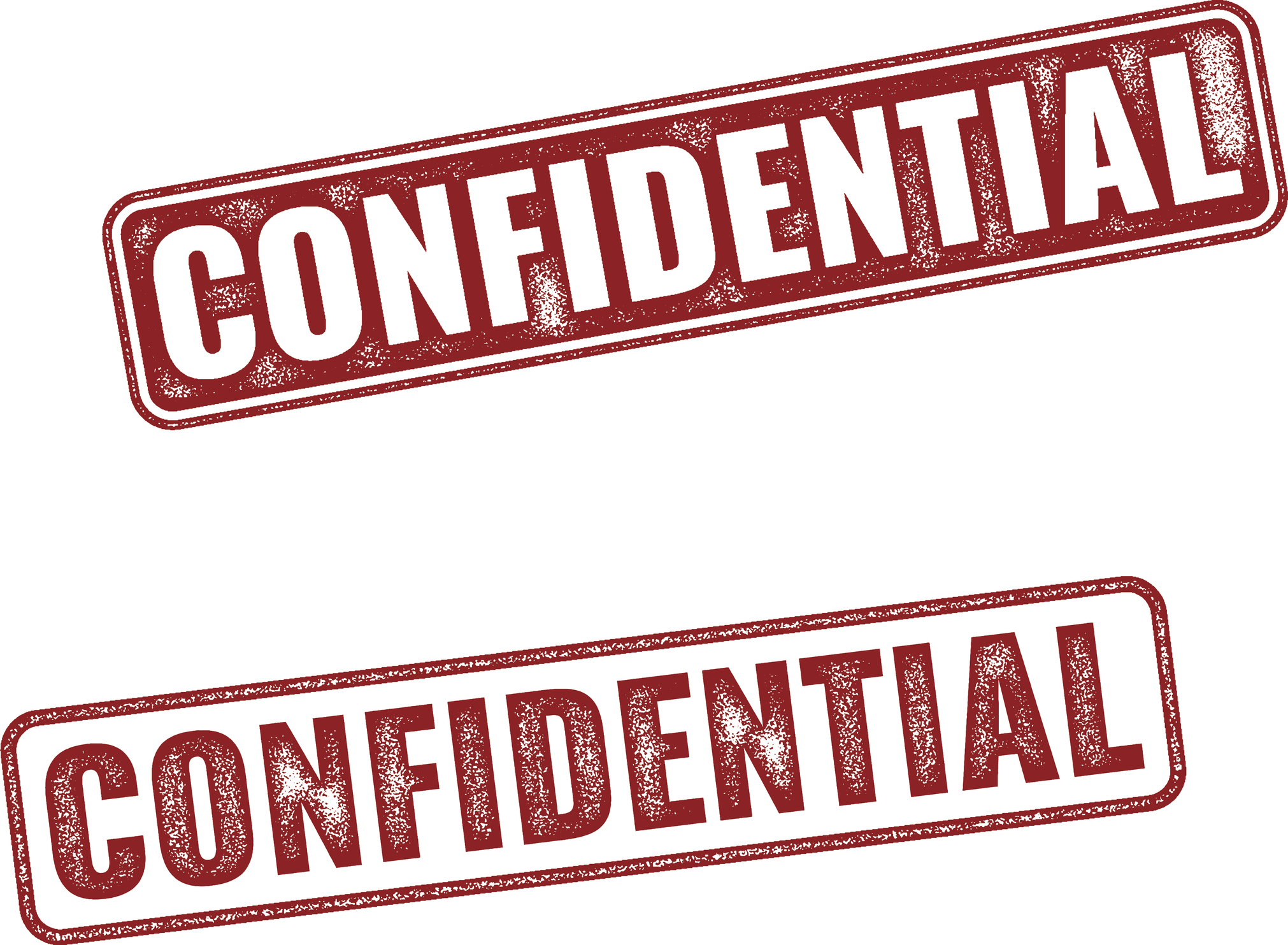 Red confidential stamp