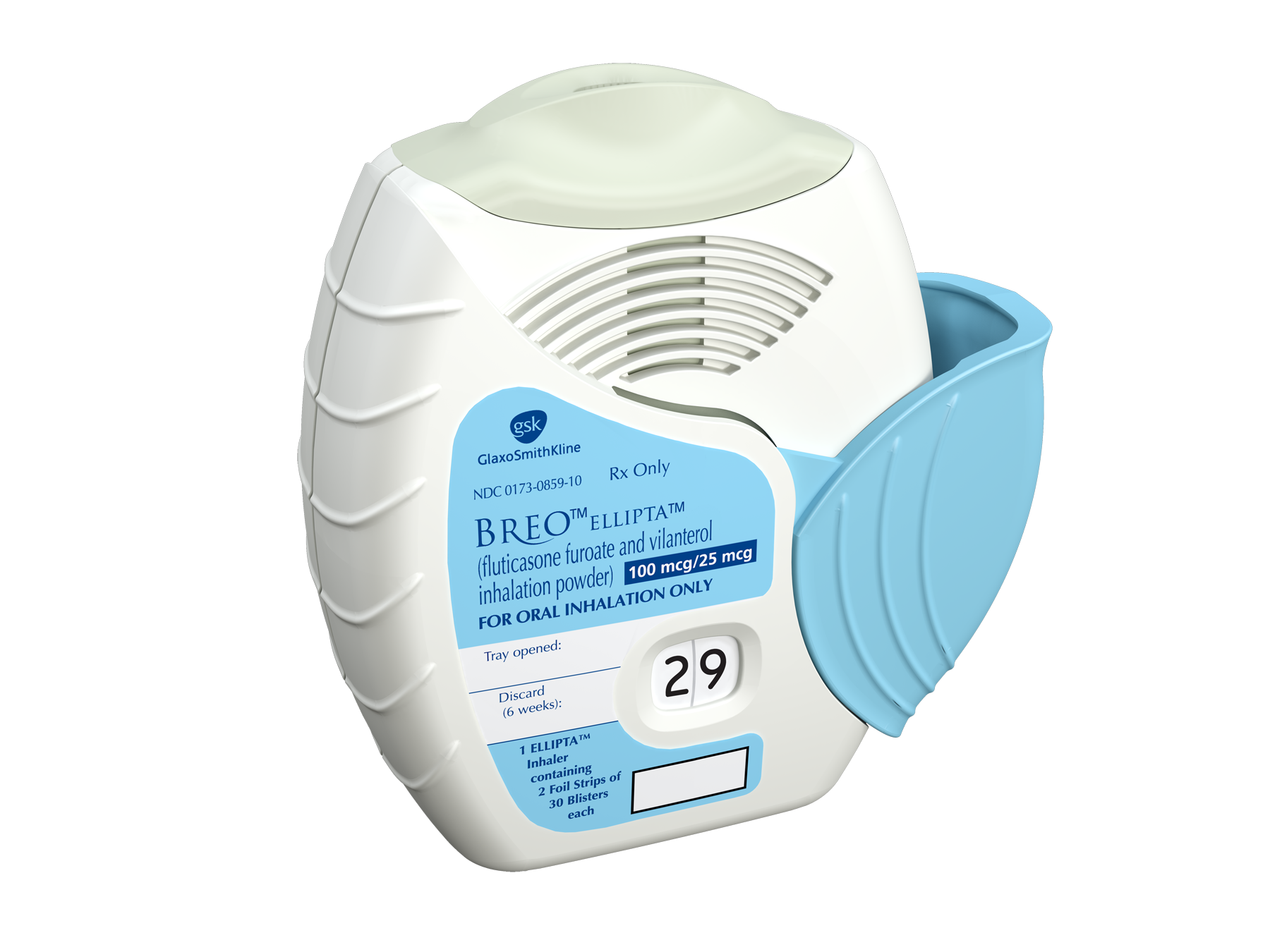 A Breo Ellipta inhaler.