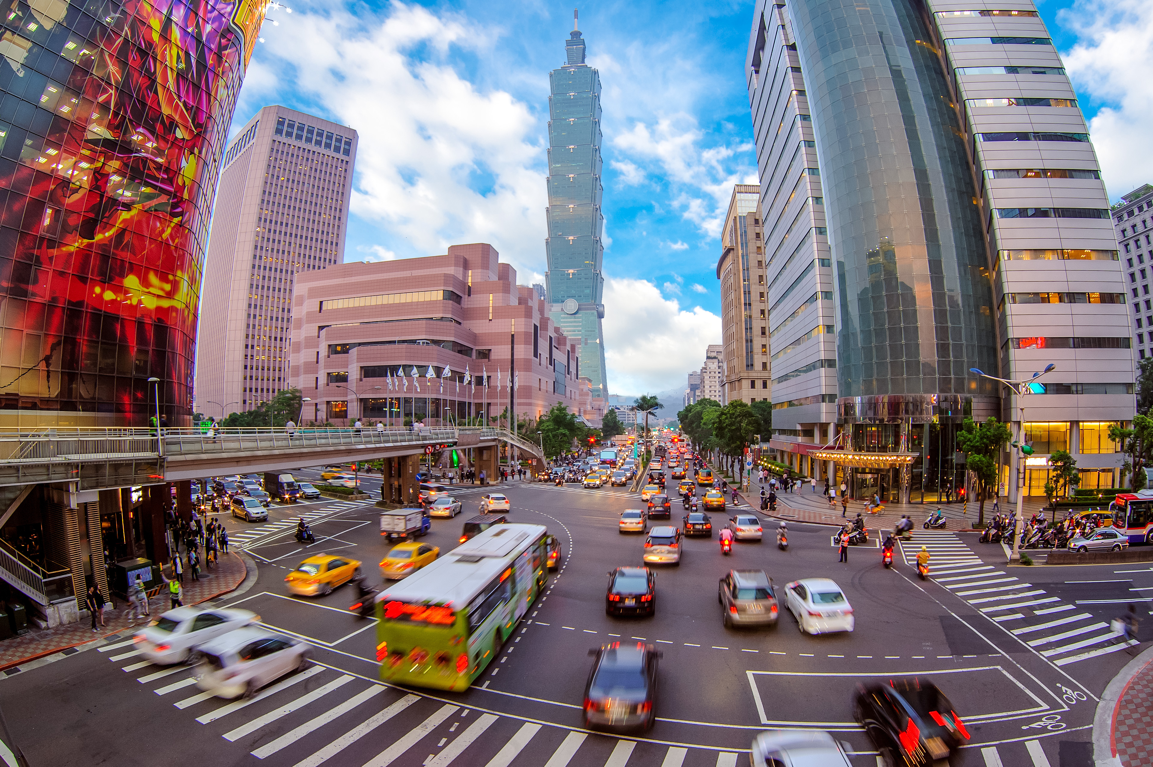 Downtown Taipei.