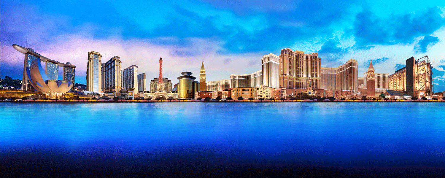 A panorama of Sands' casino resorts.