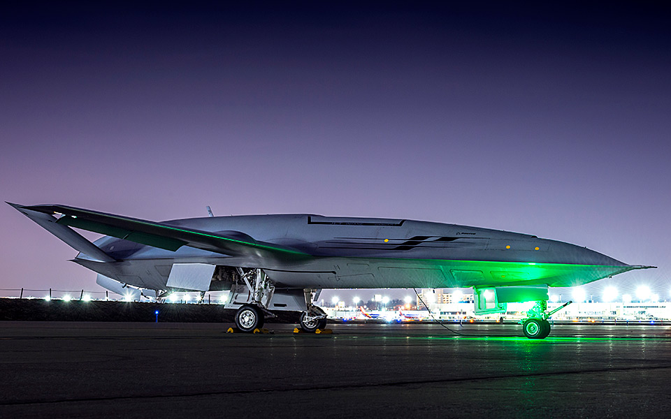 Boeing's MQ-25 Stingray drone.