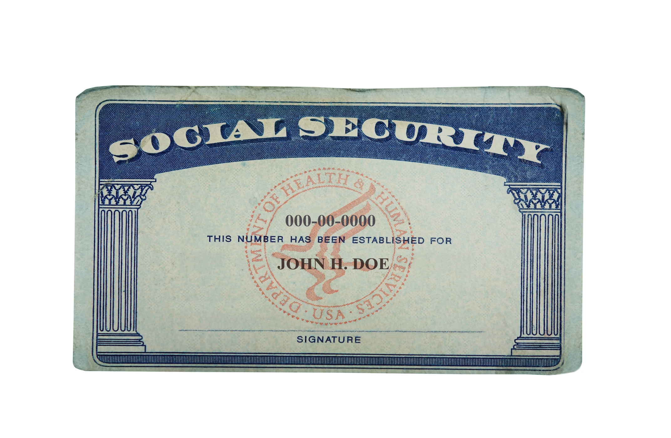 A Social Security card.