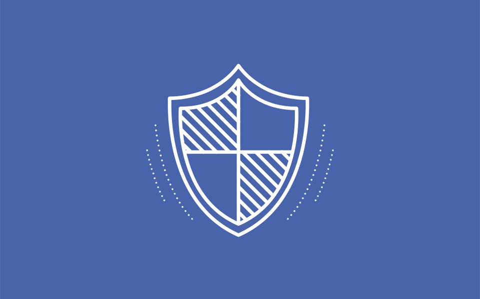 A drawing of a shield