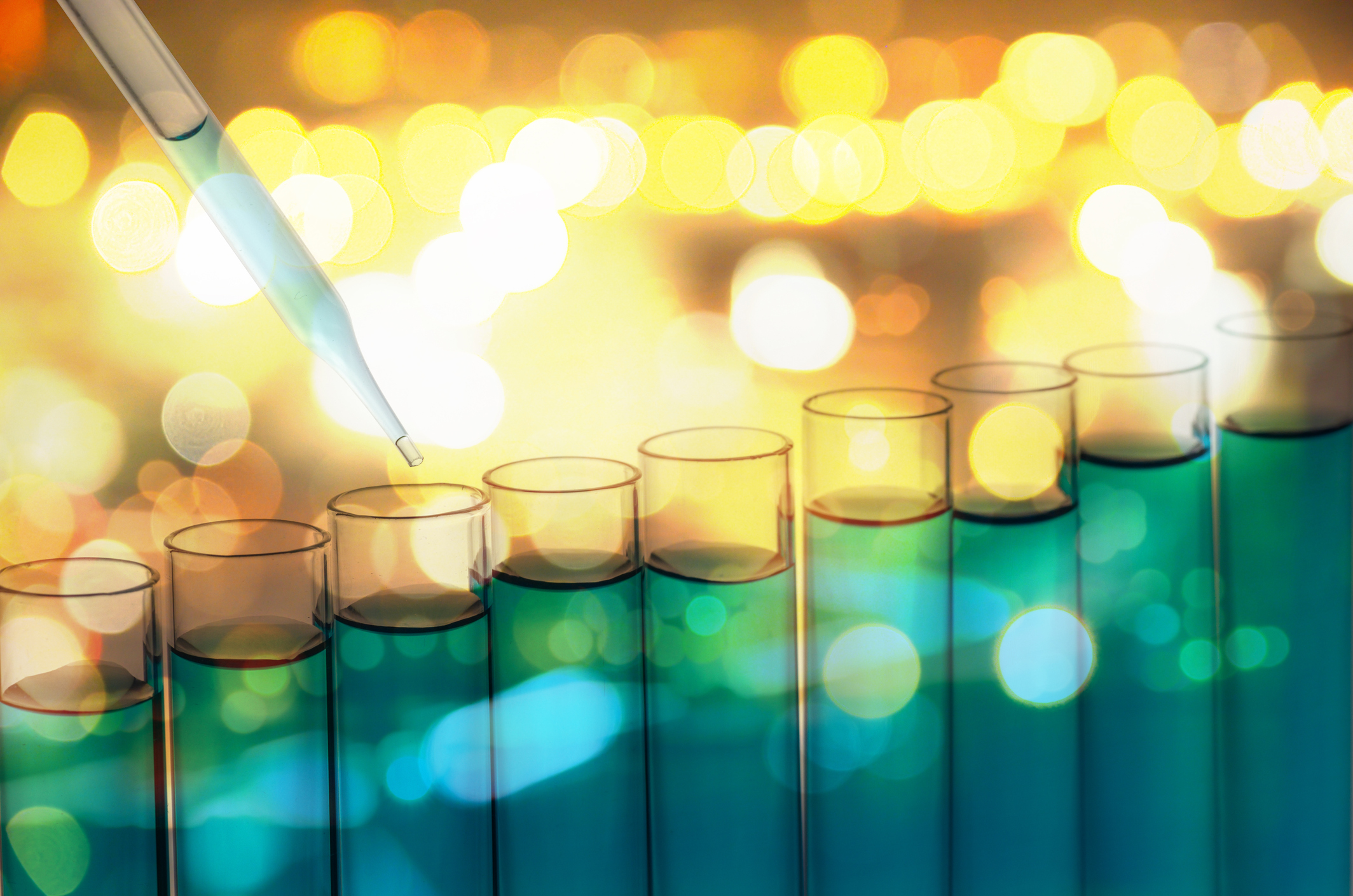 Test tubes with dropper