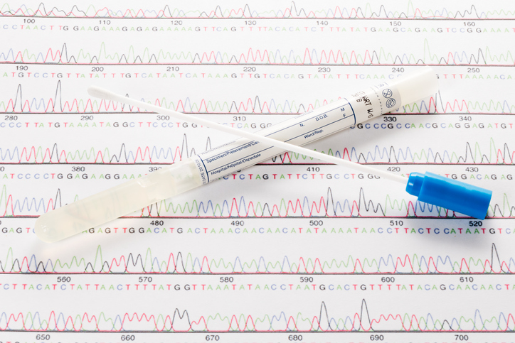 A genetic test and buccal swab.