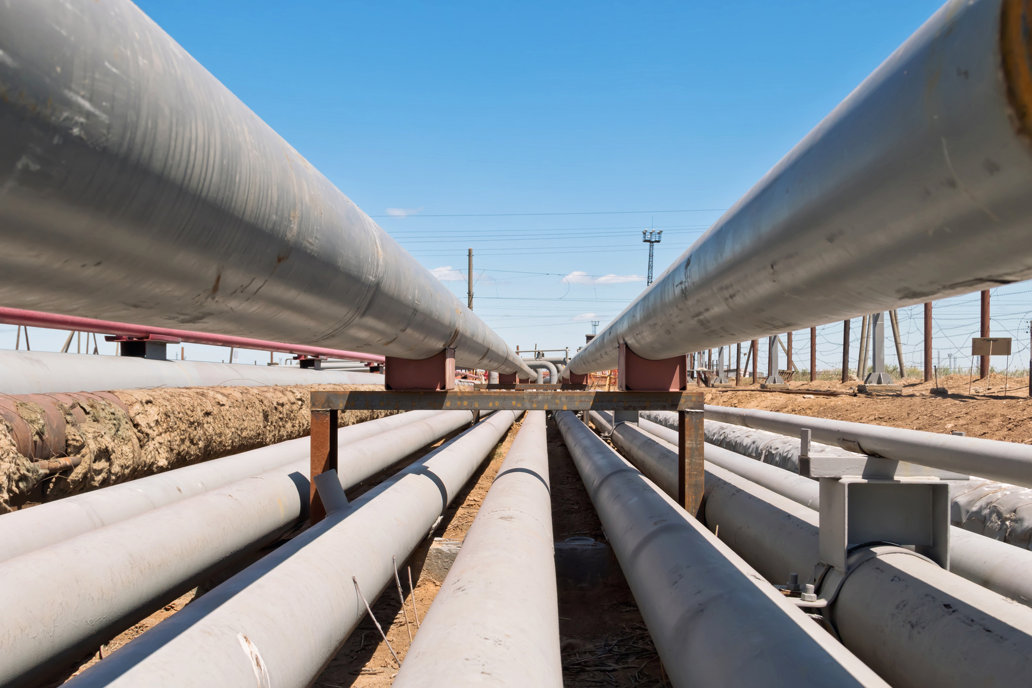 Oil pipes.