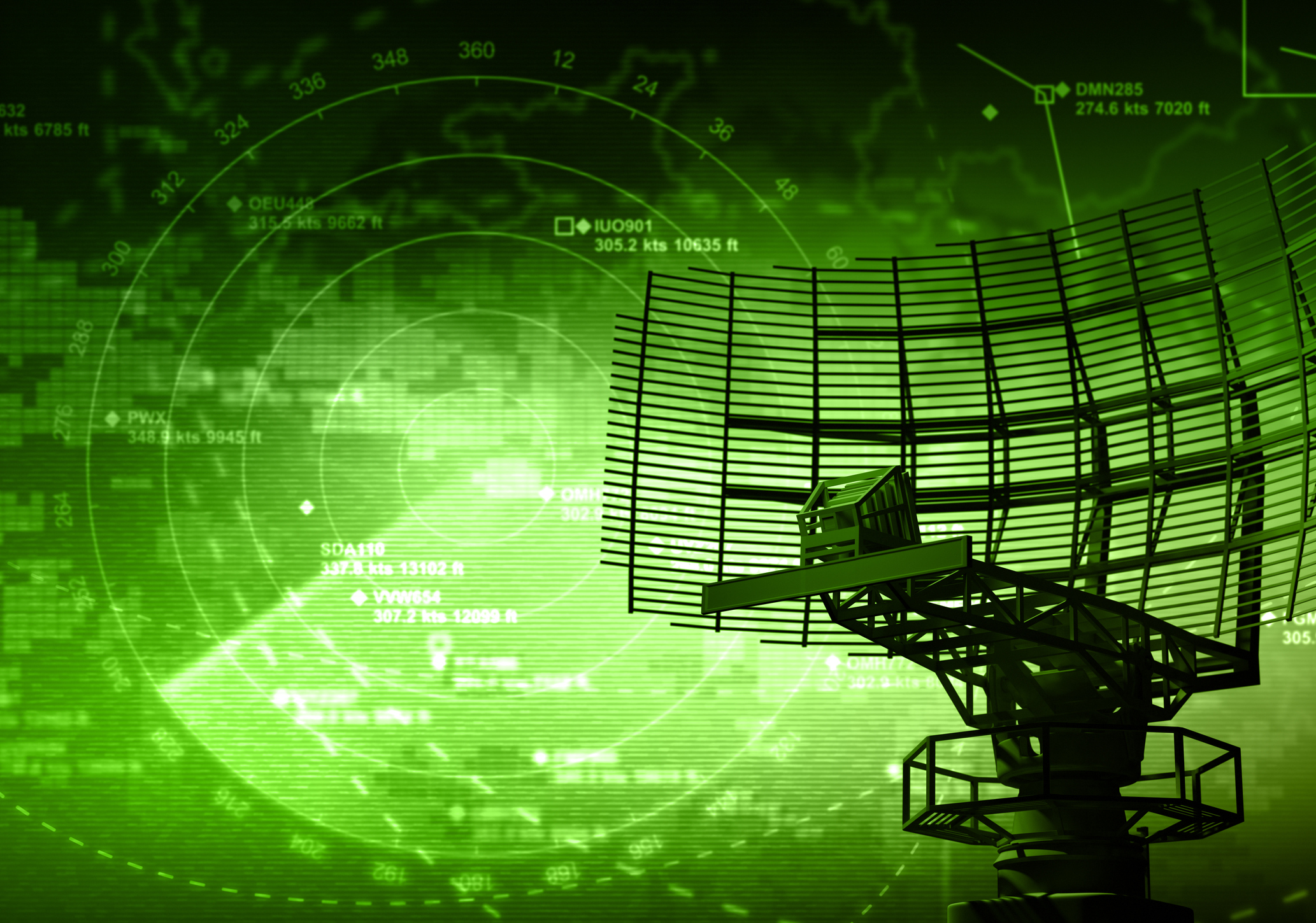 radar screen antenna green getty
