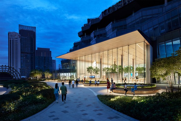 Exterior of Apple's new store in Bangkok
