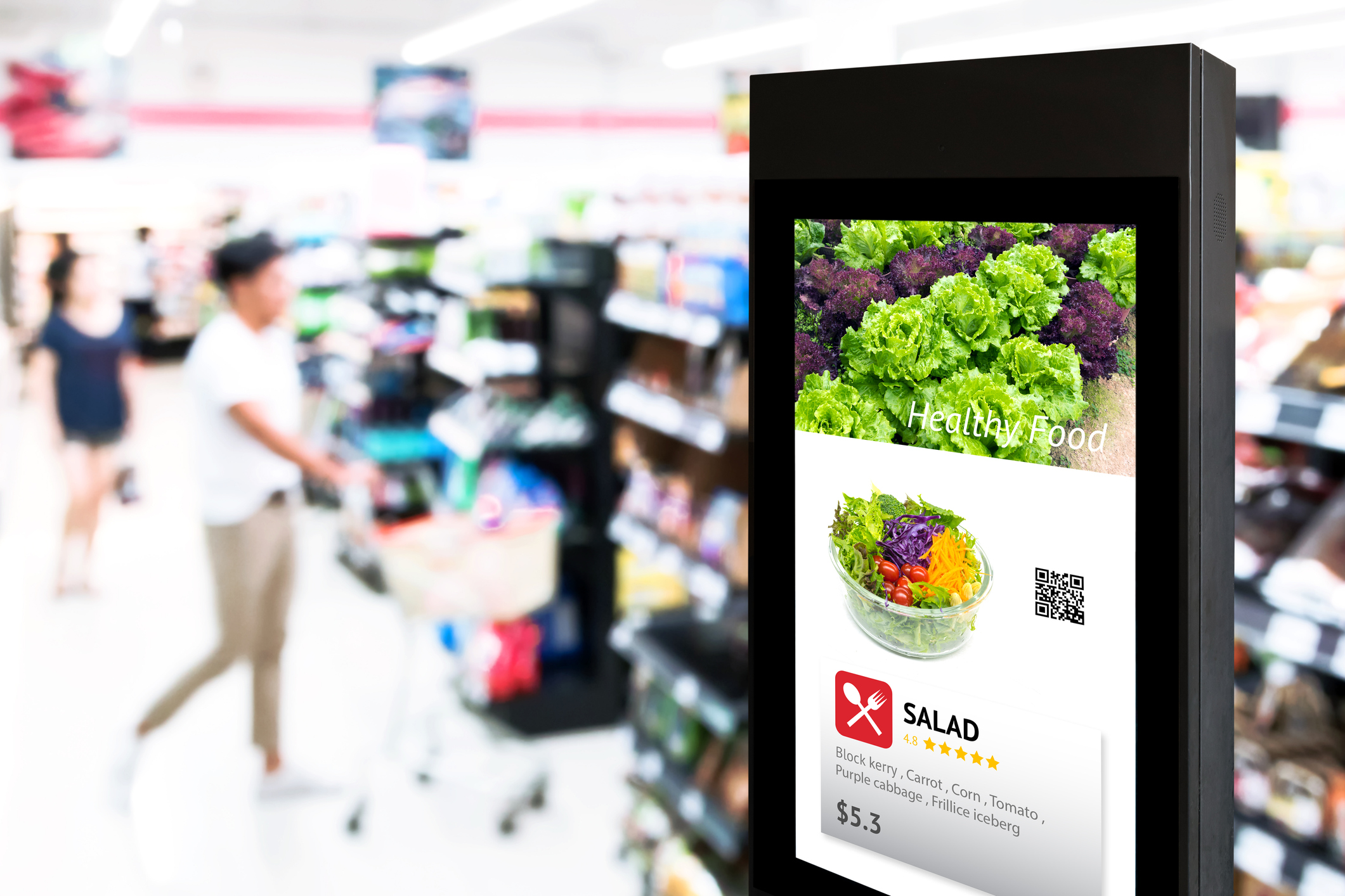 A smart display at a retailer.