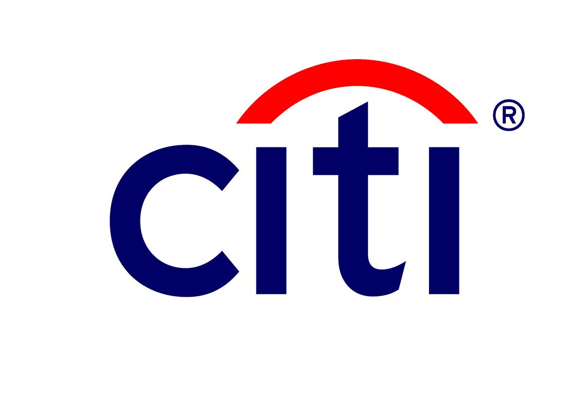 Citi logo in blue and red.