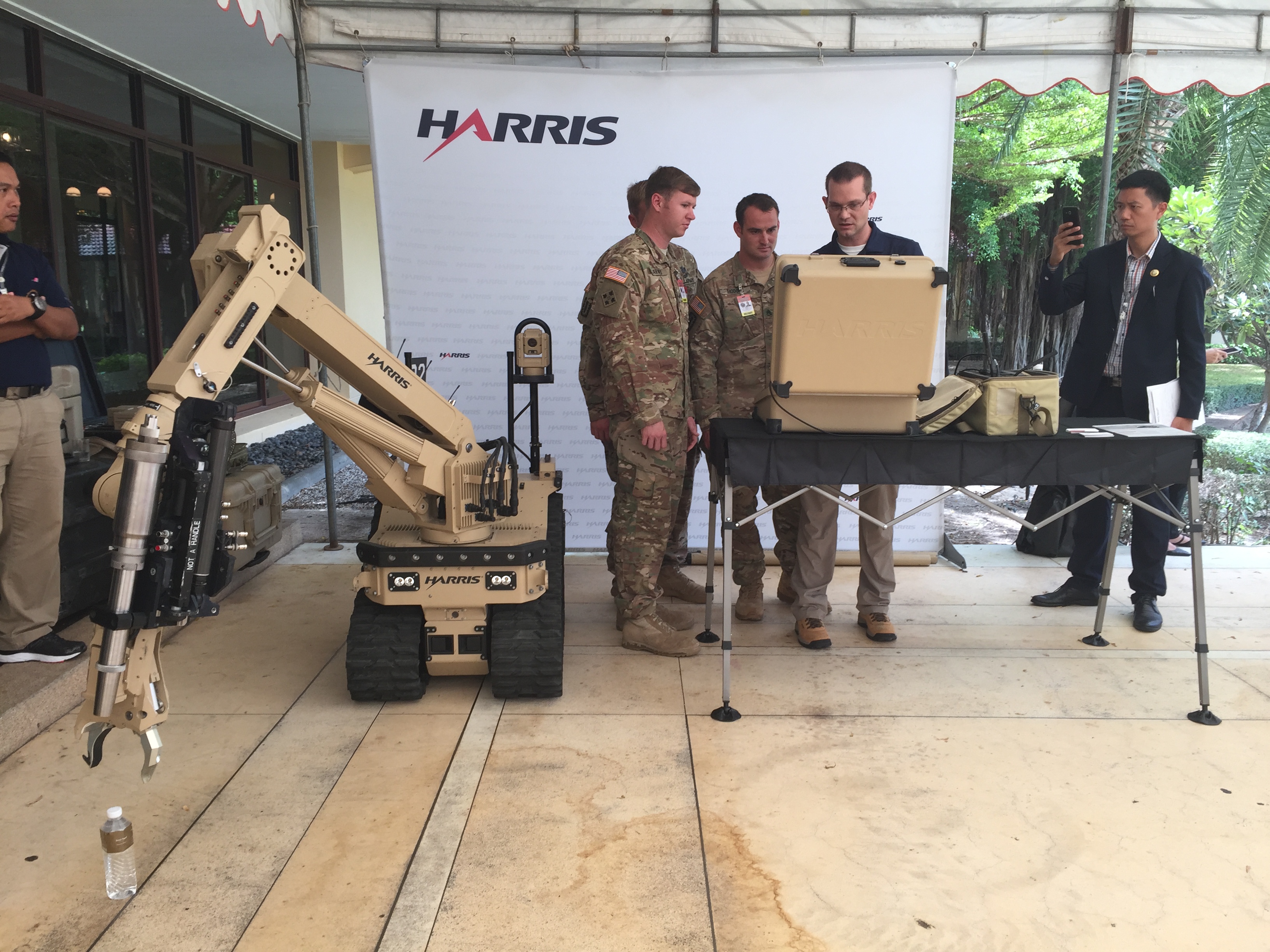 HRS demonstrates T7 explosive ordnance disposal robot source HRS