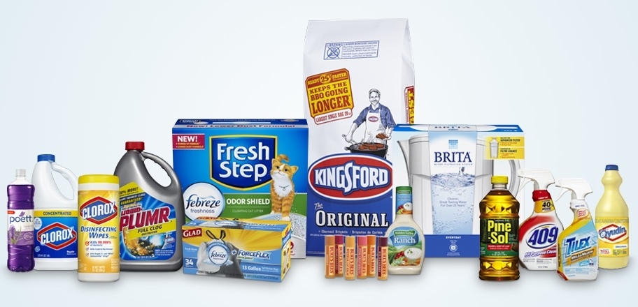 A dozen or so different Clorox-made household products