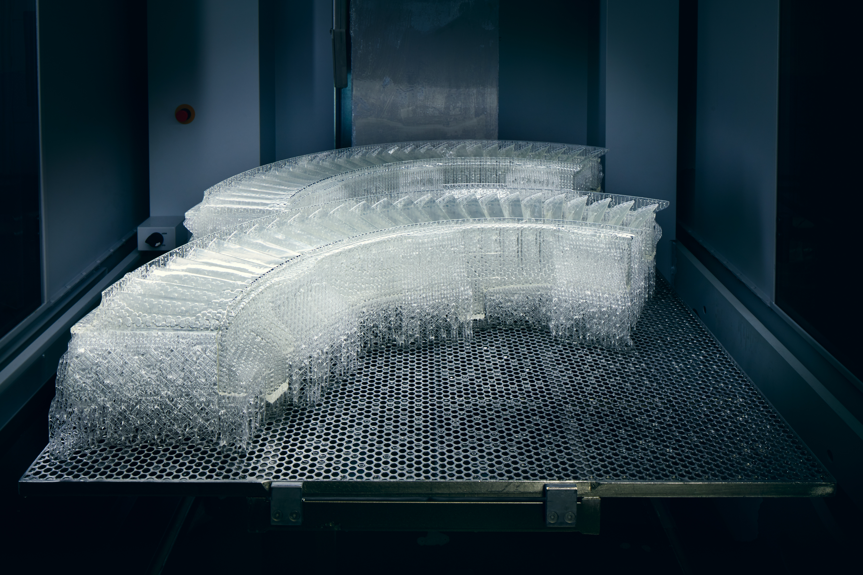 3D-printed polymer patterns.