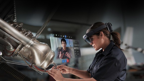 Microsoft's HoloLens 2.