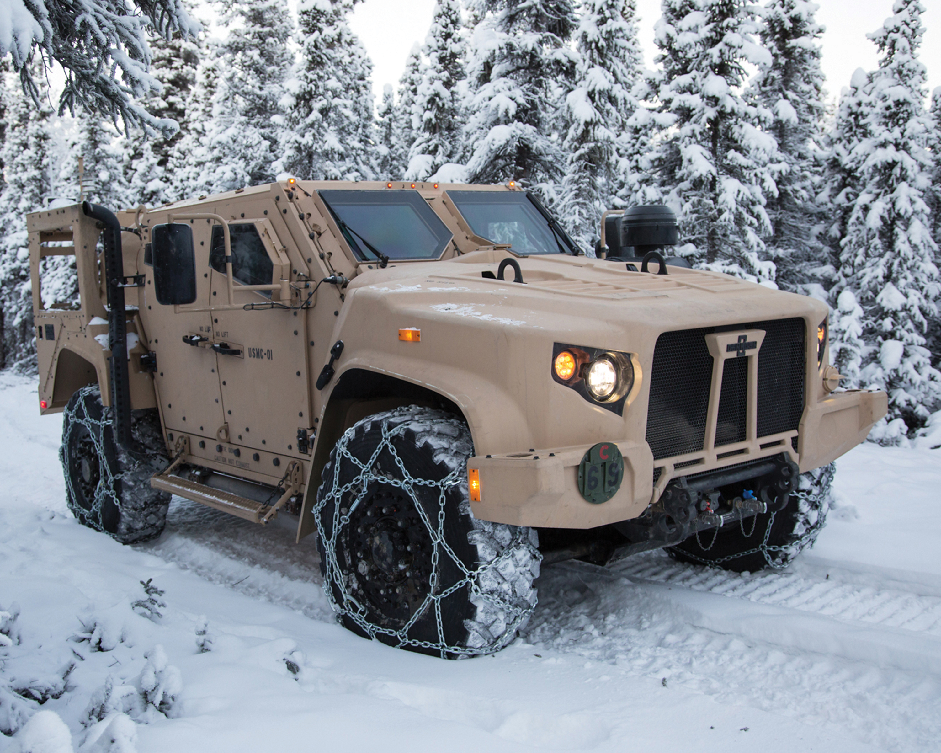 The JLTV in the snow