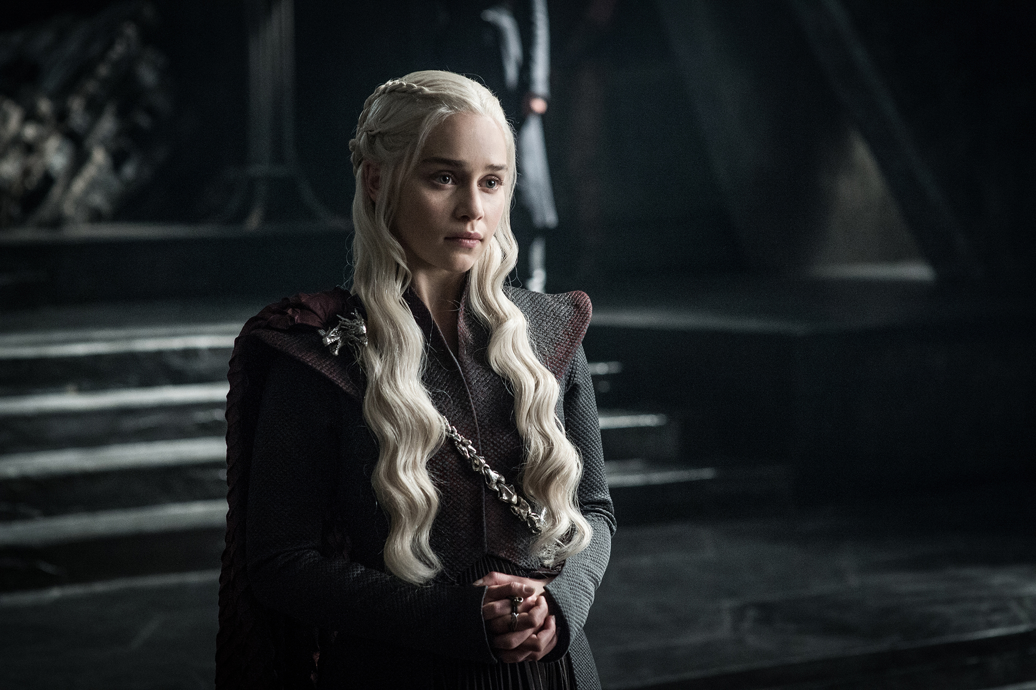 Emilia Clarke in a scene from HBO's Game of Thrones.