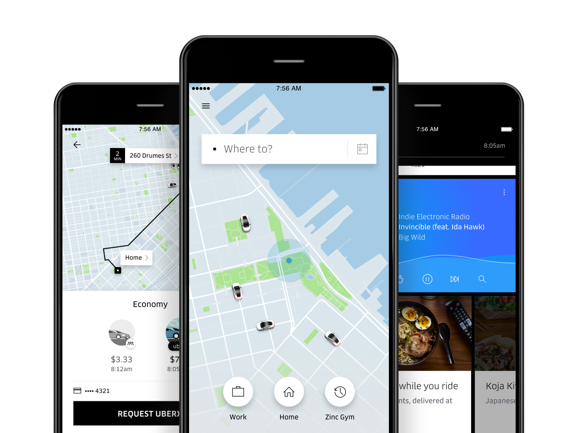 Image of Uber app.