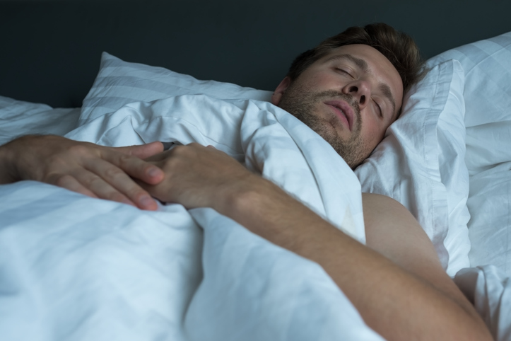 A man sleeping