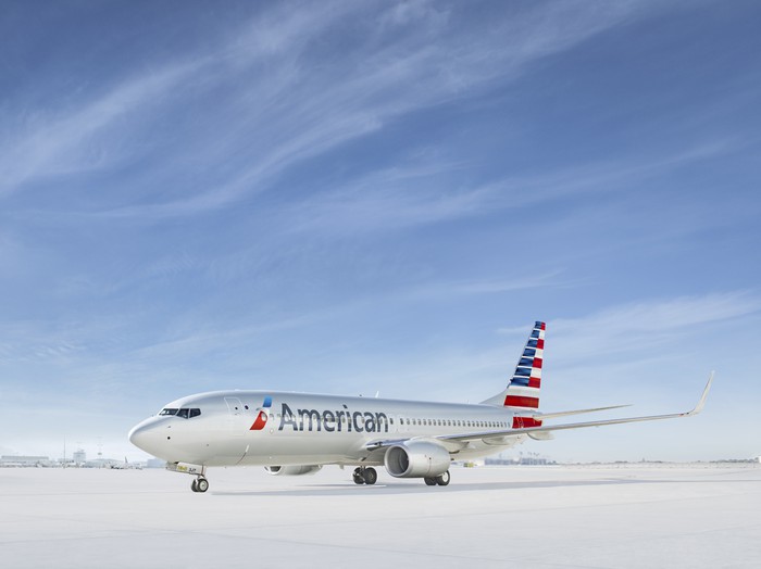 American Airlines plane on the ground