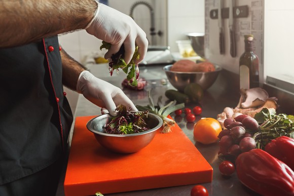 Chef working in the kitchen. 