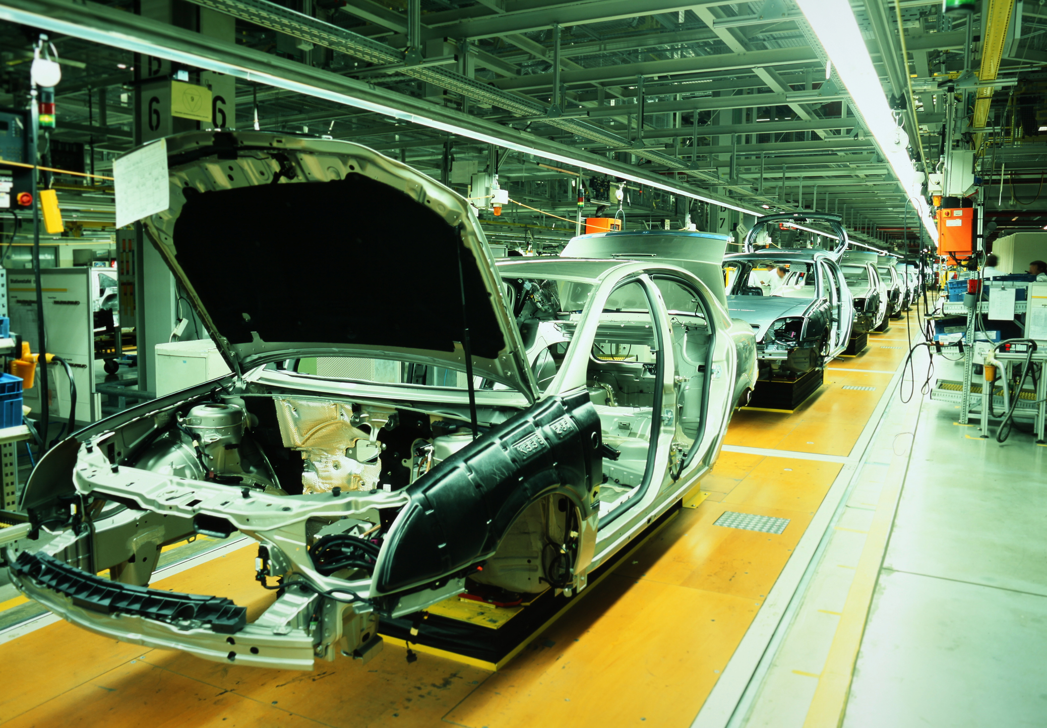 An automotive production line.