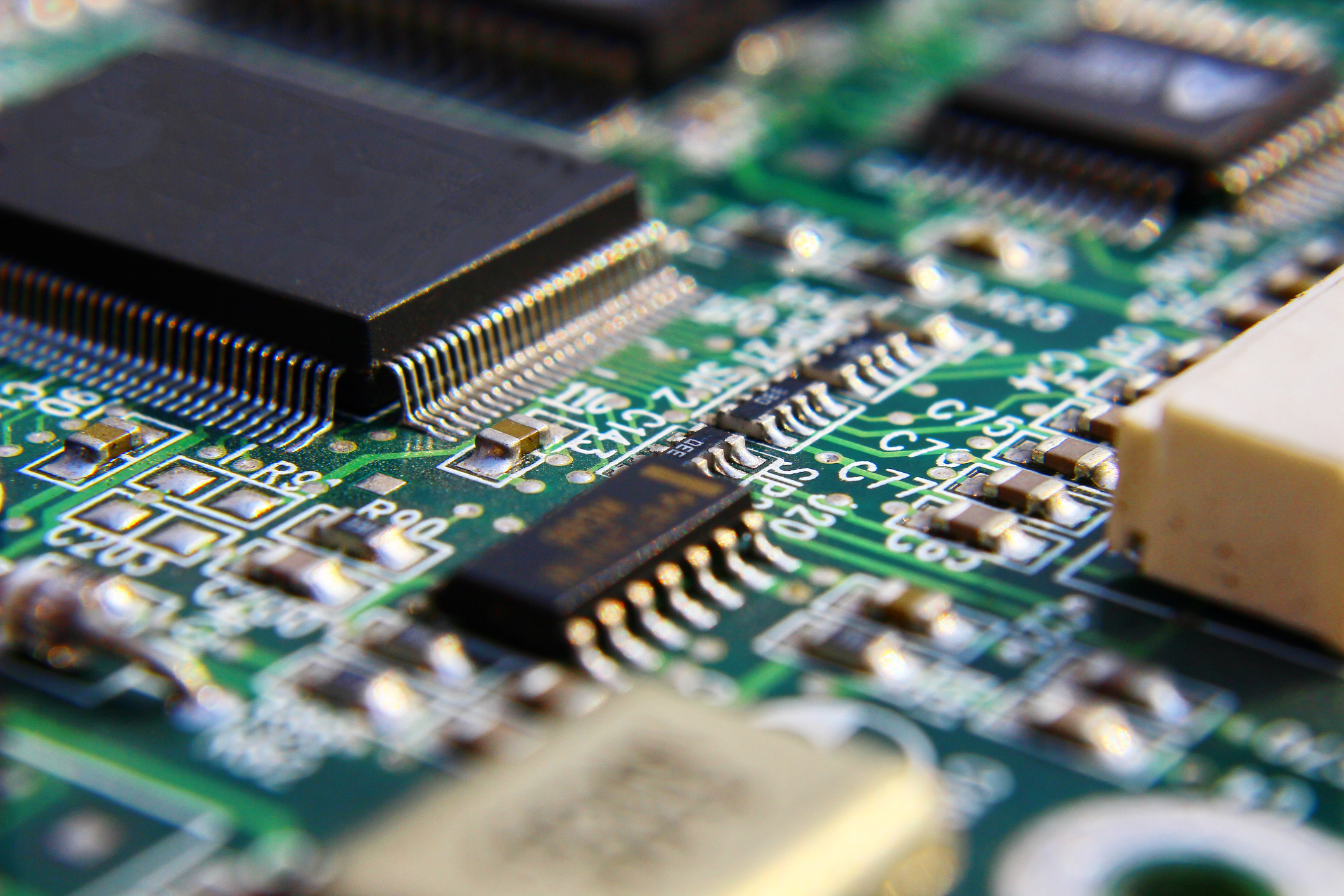 A computer circuit board.