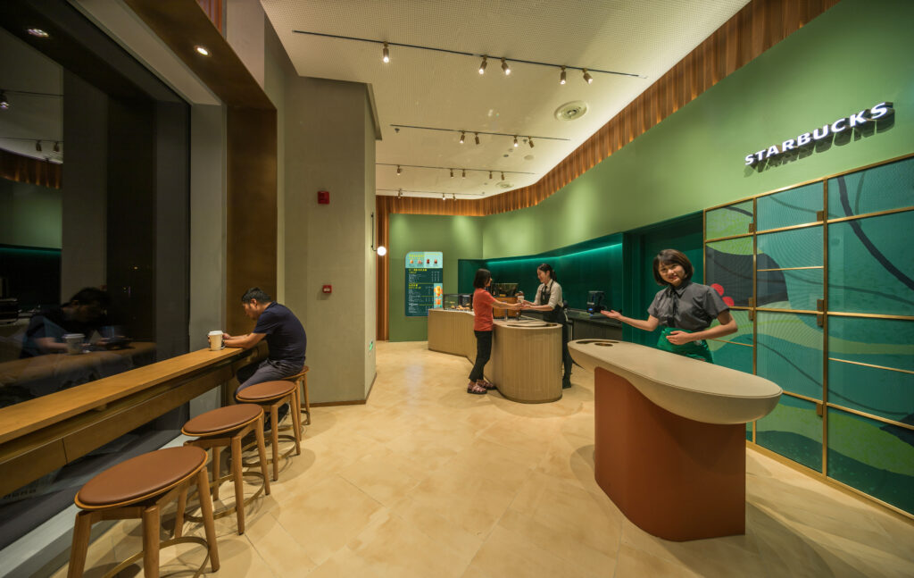 The Starbucks Now store.