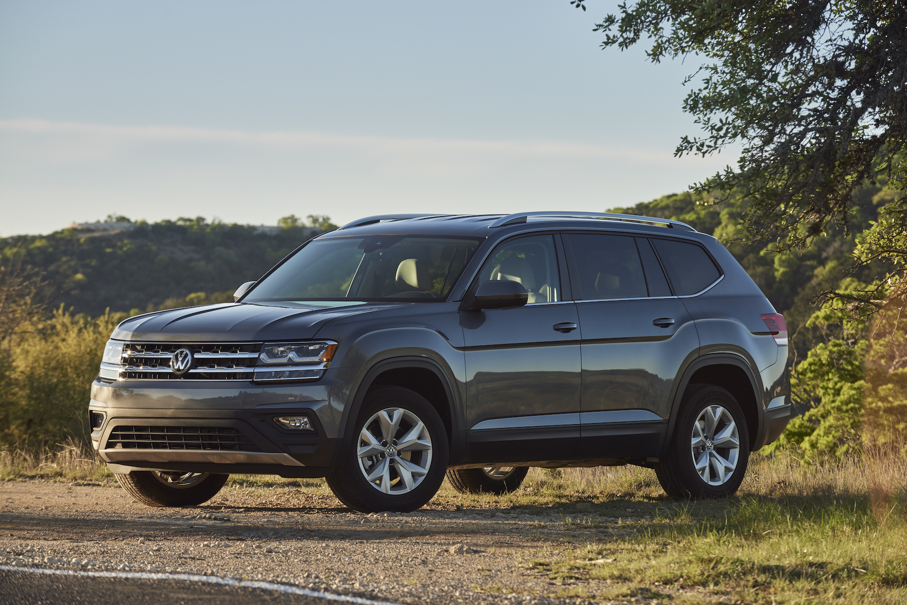 A 2019 Volkswagen Atlas, a midsize crossover SUV