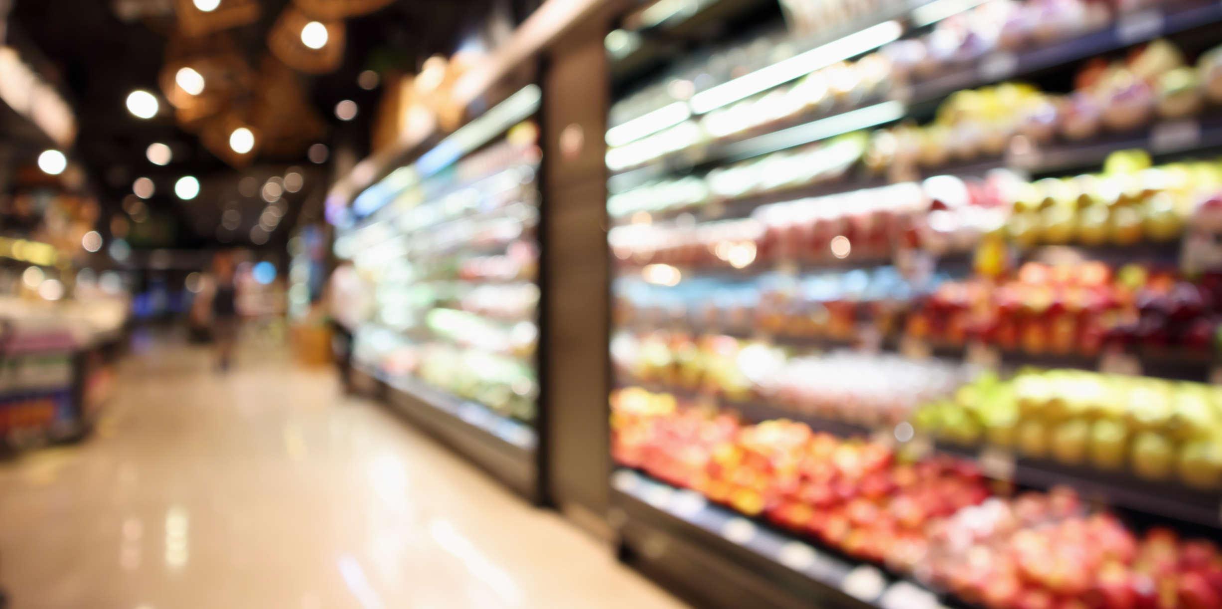 A produce section of a grocery store.