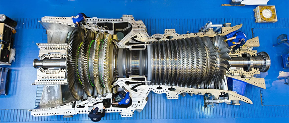 A GE gas turbine.