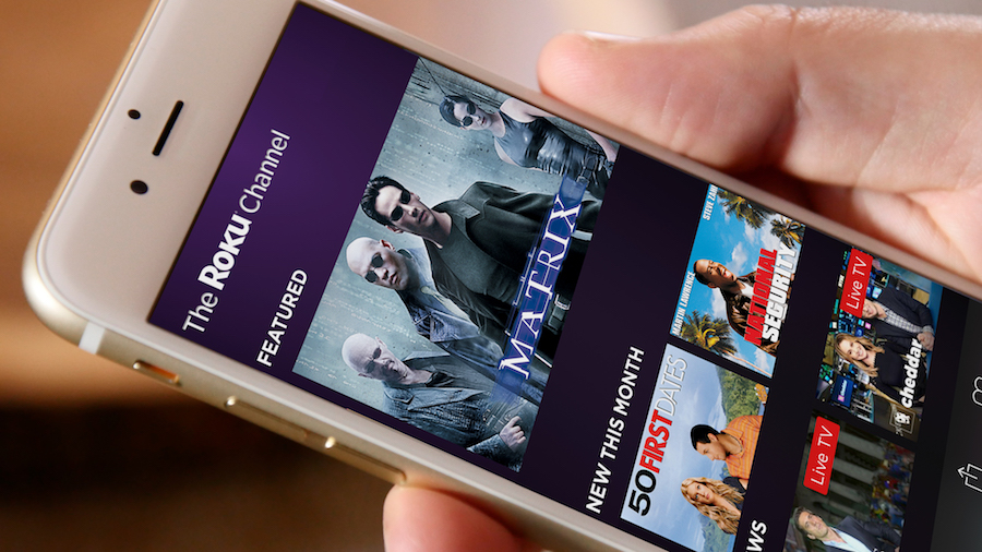 The Roku Channel on a smartphone.