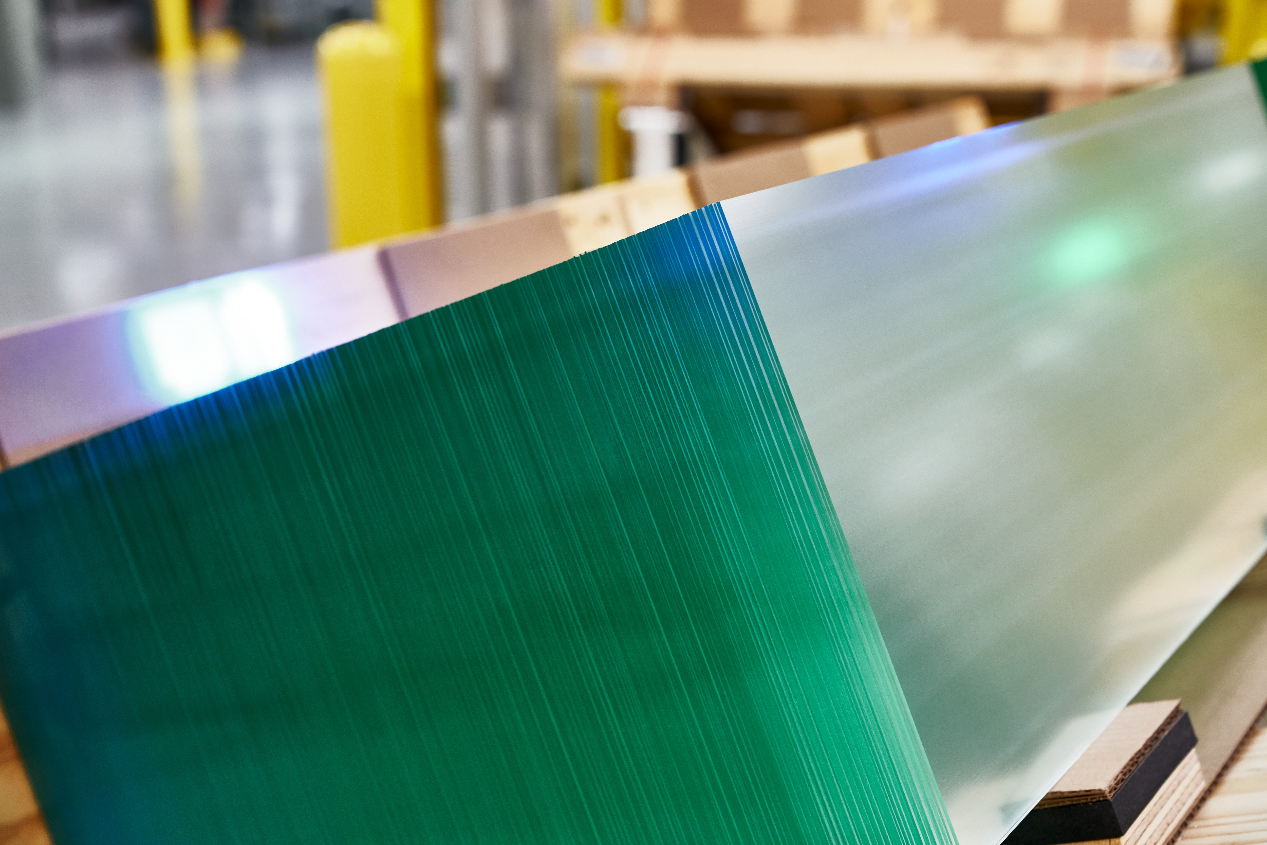 Stacks of glass made by Corning