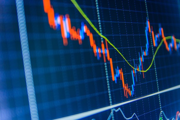 Colorful graph going up and down.