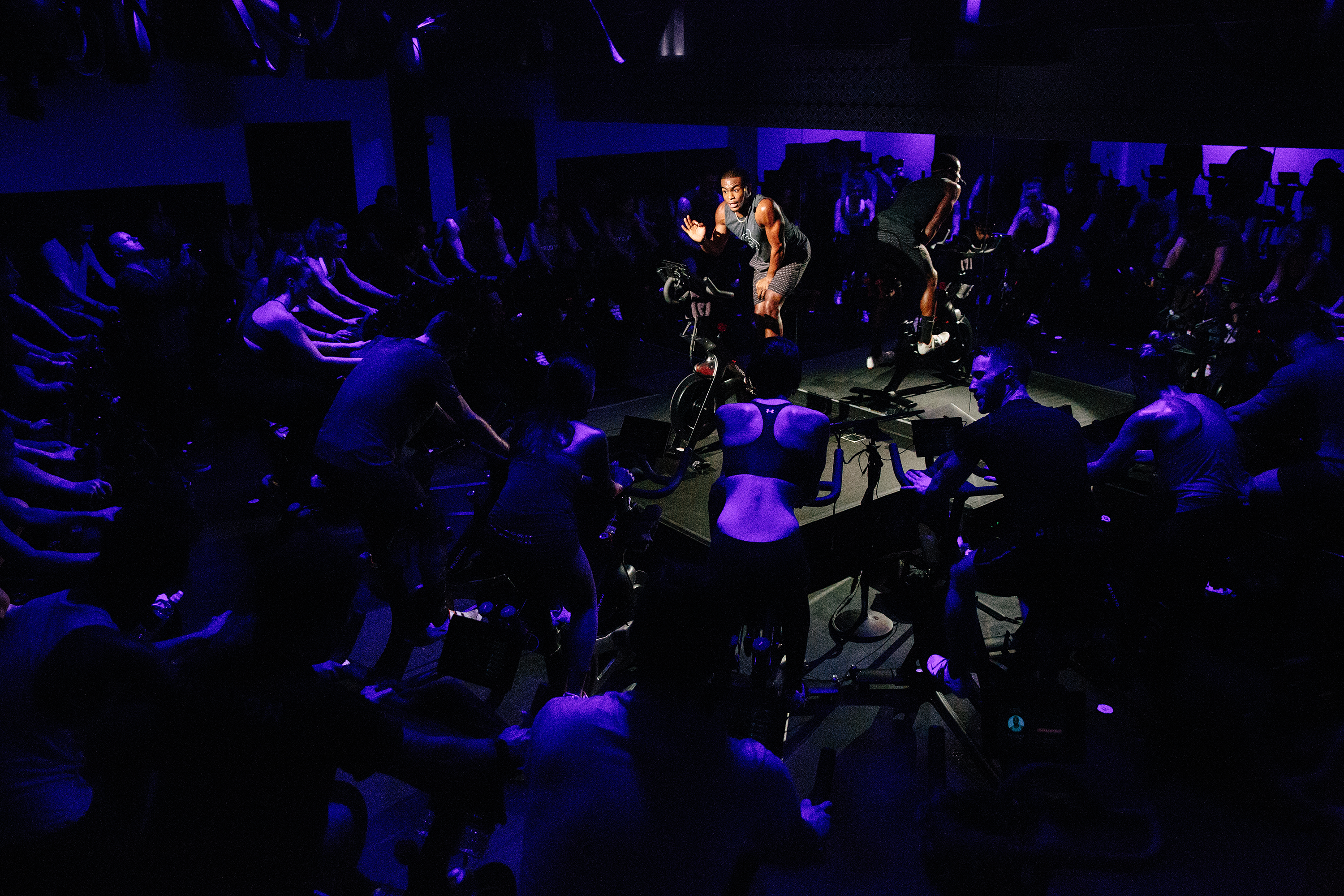 A Peloton bike class.